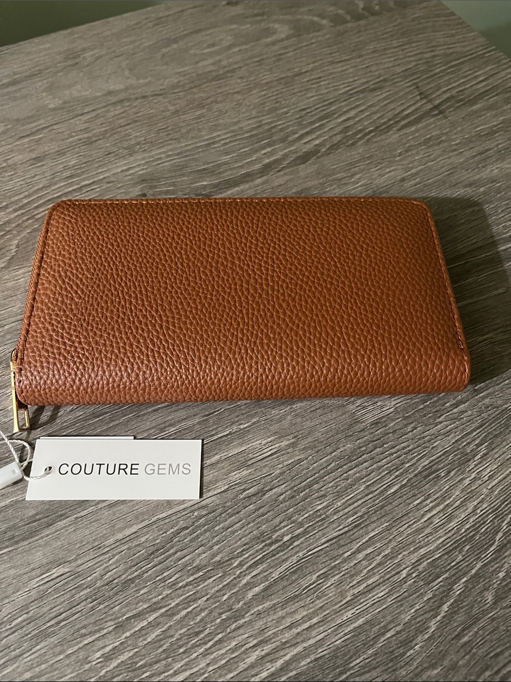 Brown Leather Zip-Around Women's Wallet